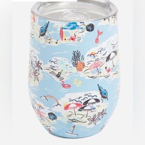Vera Bradley Stainless Steel Wine Tumbler 12 oz. in Beach Treasures